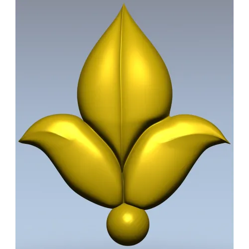 Leaf Fleuron STL 3D Model for CNC