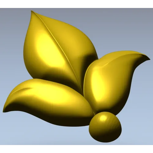 Leaf Fleuron STL 3D Model for CNC