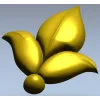 Leaf Fleuron STL 3D Model for CNC