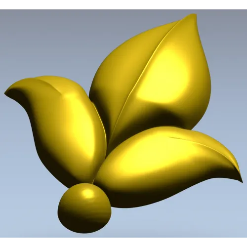 Leaf Fleuron STL 3D Model for CNC
