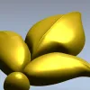 Leaf Fleuron STL 3D Model for CNC