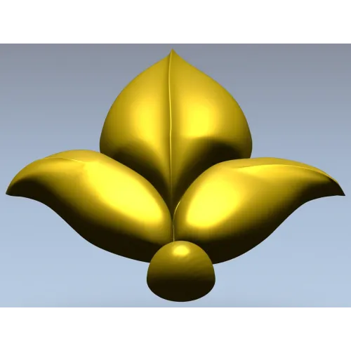 Leaf Fleuron STL 3D Model for CNC