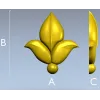 Leaf Fleuron STL 3D Model for CNC