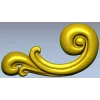 Baroque Scroll Leaf - STL 3D model for CNC carving