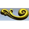 Baroque Scroll Leaf - STL 3D model for CNC carving