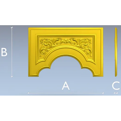 Baroque Arched Panel STL for CNC Routing