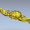 Декоративный орнамент "Раковина и волюты" - STL модель для ЧПУ