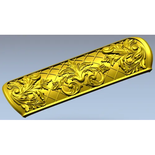 Ornate Acanthus Horizontal Panel - STL 3D Model for CNC