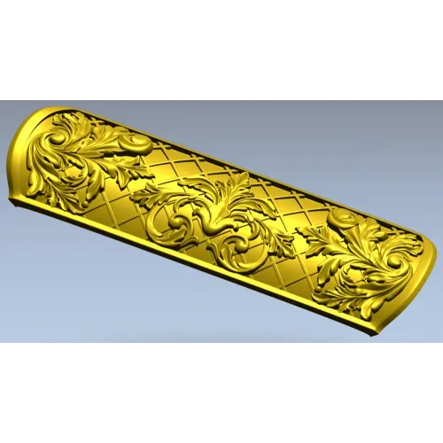 Ornate Acanthus Horizontal Panel - STL 3D Model for CNC