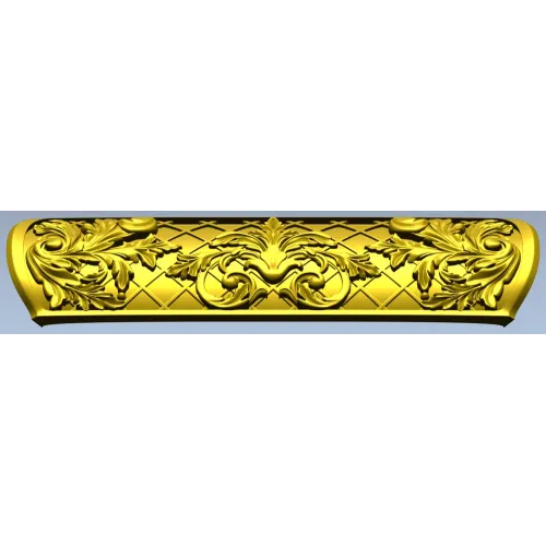 Ornate Acanthus Horizontal Panel - STL 3D Model for CNC