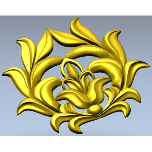 High-Relief Floral Cartouche STL for CNC Milling