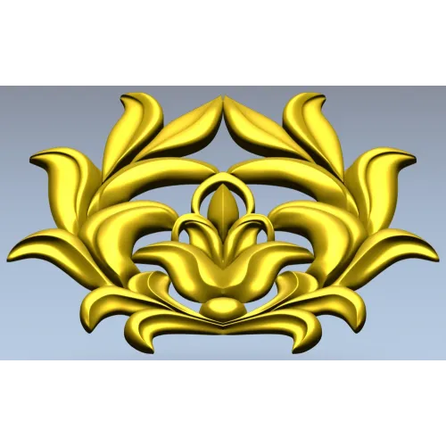 High-Relief Floral Cartouche STL for CNC Milling