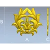 High-Relief Floral Cartouche STL for CNC Milling