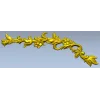 Ornamental Floral Vine Applique STL for CNC Router