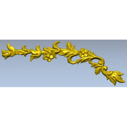 Ornamental Floral Vine Applique STL for CNC Router