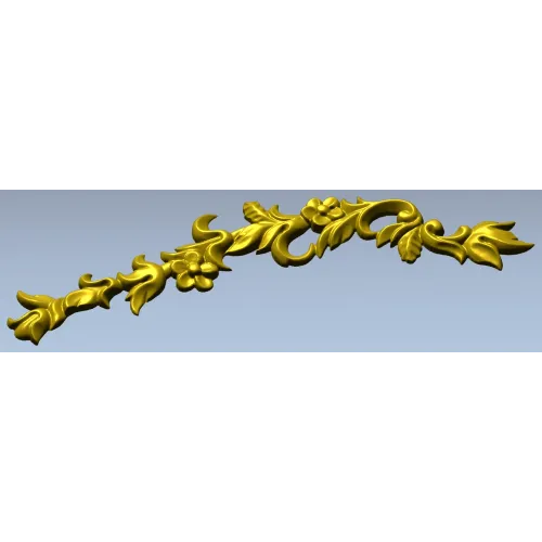 Ornamental Floral Vine Applique STL for CNC Router