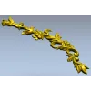 Ornamental Floral Vine Applique STL for CNC Router