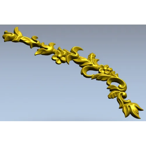 Ornamental Floral Vine Applique STL for CNC Router