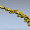 Ornamental Floral Vine Applique STL for CNC Router