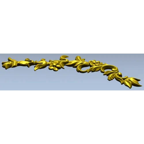 Ornamental Floral Vine Applique STL for CNC Router