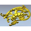 Rococo floral corner ornament - STL 3D model for CNC milling