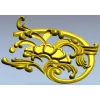 Rococo floral corner ornament - STL 3D model for CNC milling