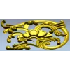 Rococo floral corner ornament - STL 3D model for CNC milling