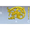 Rococo floral corner ornament - STL 3D model for CNC milling