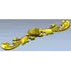 Горизонтальная резная накладка с розой - 3D модель STL для ЧПУ