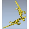 Акантовый угловой декор - STL модель для ЧПУ