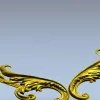Акантовый угловой декор - STL модель для ЧПУ