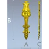 Барочная вертикальная накладка - STL модель для ЧПУ
