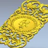 Рокайльный медальон "Букет в вазе" - STL модель для ЧПУ