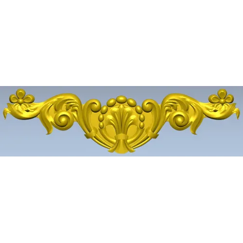 Aurora Acanthus Crest - STL 3D model for CNC milling