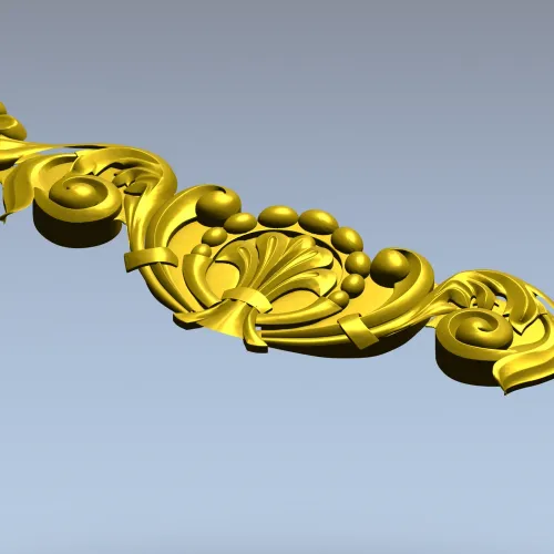 Aurora Acanthus Crest - STL 3D model for CNC milling