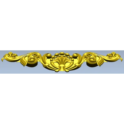 Aurora Acanthus Crest - STL 3D model for CNC milling