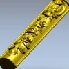 Вертикальная декоративная накладка "Розовый картуш" - STL для ЧПУ