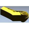 Ножка "Волюта" - 3D модель STL для ЧПУ, декоративная мебельная ножка