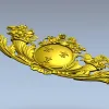 Royal Medallion Cartouche - STL 3D Model for CNC Relief