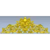 Rococo Crown Pediment - STL 3D model for CNC carving