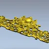 Rococo Crown Pediment - STL 3D model for CNC carving