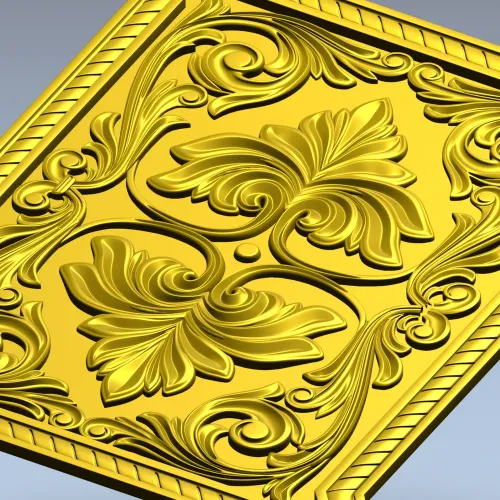 Regal Palmette Panel - STL 3D model for CNC decorative panel