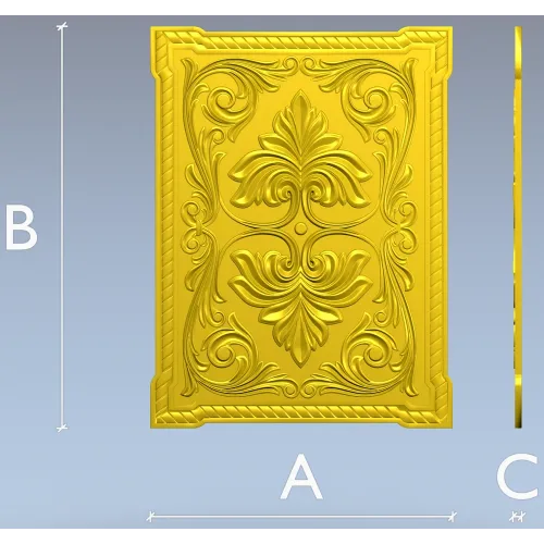 Regal Palmette Panel - STL 3D model for CNC decorative panel