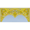 Acanthus triple-arch decorative panel STL for CNC