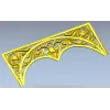 Acanthus triple-arch decorative panel STL for CNC