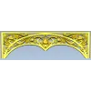 Acanthus triple-arch decorative panel STL for CNC