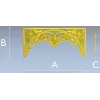 Acanthus triple-arch decorative panel STL for CNC