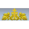 Vineyard Cross Crest - high-relief STL 3D model for CNC