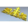 Vineyard Cross Crest - high-relief STL 3D model for CNC