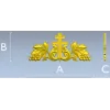 Vineyard Cross Crest - high-relief STL 3D model for CNC